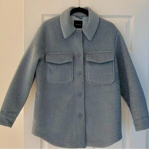 Dynamite Blue Teddy Sherpa Shacket NWT Size S
